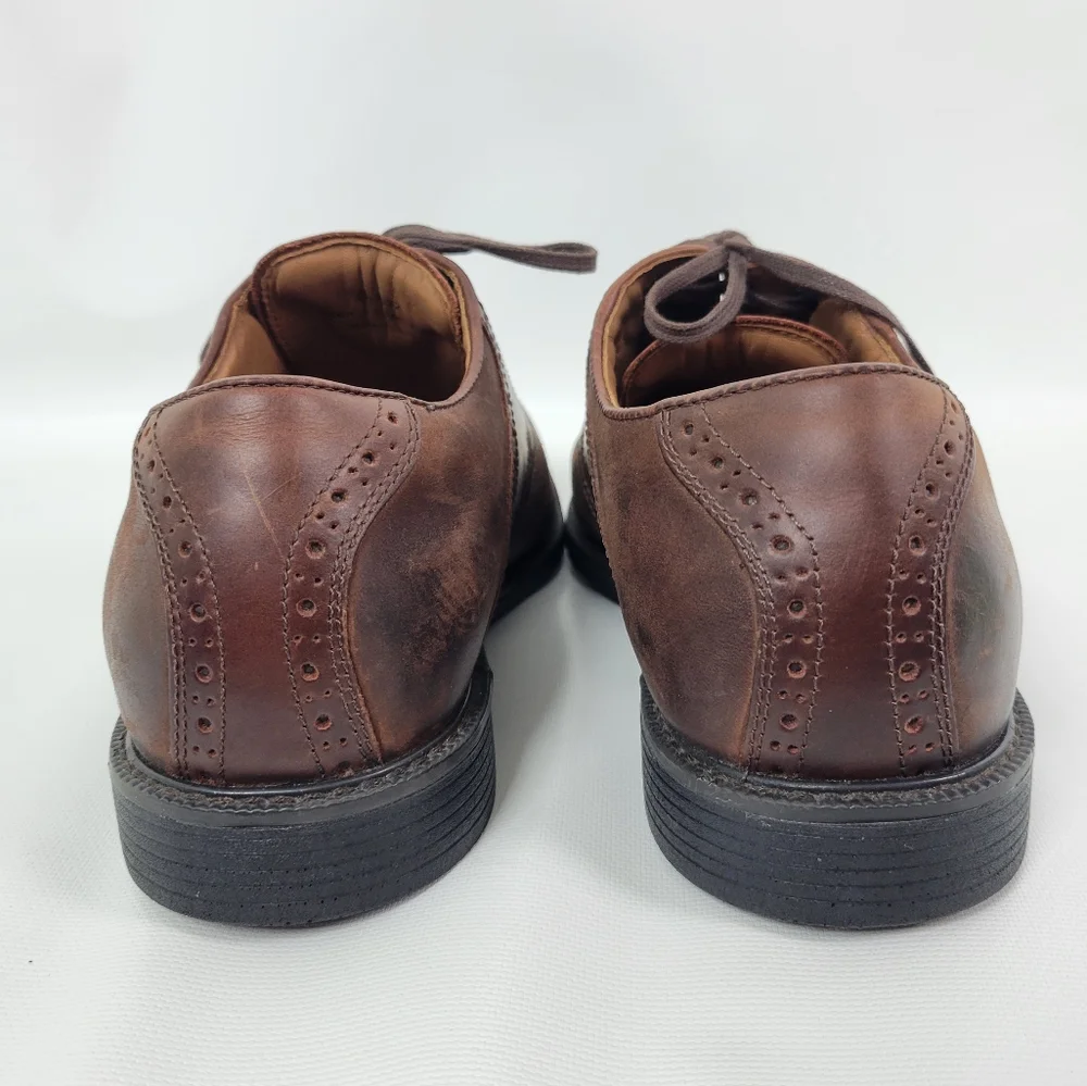 JOHNSTON & MURPHY Sheepskin Waterproof Dual Width Leather Oxford Sz 10.5